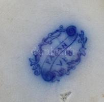 cca 1850 Villeroy & Boch "Fasan" mintás kínáló. Máz alatti kékkel festett, jelzéssel, ...