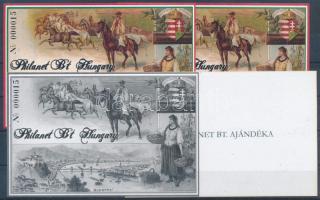 2002/49 Philanet Bt. Hungary 4 db-os emlékív garnitúra azonos sorszámmal (30.000) / souvenir sheet collection of 4