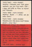 1918 A Csehszlovák Légió kártyanaptára, kinyitható, jó állapotban, 2 sztl. lev., 11x7,5 cm. (A Csehs...