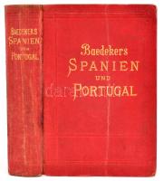 Karl Baedeker: Spanien und Portugal. Handbuch für Reisiende. Leipzig, 1912, Verlag von Karl Baedeker, XC+539 p. Kiadói aranyozott egészvászon kötés, Térképekkel illusztrálva. Német nyelven. Javított gerinc, javítás néhány térképen