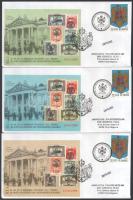 2000/1-2abc Kolozsvár-Nagyvárad erdélyi kiadású emlékívpár FDC sorozat 6 klf emlékív azonos sorszámmal / souvenir sheet collection of 6 on FDC