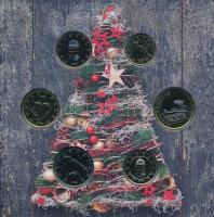 2022. 5Ft-200Ft (6xklf) "Boldog Karácsonyt" forgalmi sor dísztokban, kereskedelmi forgalom...