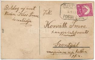 1929 Egyházasfalu, Római katolikus népiskola, Hangya szövetkezet csoportképpel + "DASZTIFALU PO...