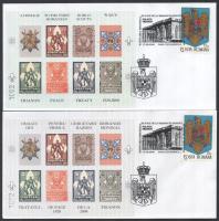 2000/E10 Trianon - Cserkész erdélyi kiadású 4 db-os emlékív garnitúra FDC-n / souvenir sheet collection of 4 on FDC