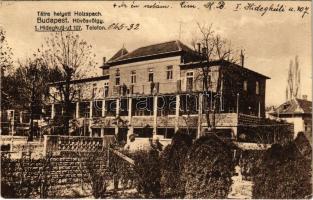 1931 Budapest II. Hűvösvölgy, Tátra helyett Holzspach étterem. Hidegkúti út 107. (kis szakadás / small tear)