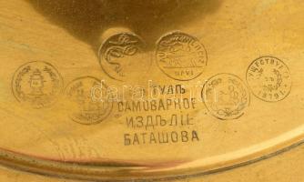 1879, Orosz Birodalom, Gornin Gyár, Tula, Antik bronz szamovár. Dátumozott pecsétekkel hitelesített ...