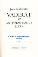 Jean-Paul Sartre: Vádirat az antiszemitizmus ellen. Ford.: H. Perci Éva. Bp., 1991, Cserépfalvi - Gö...