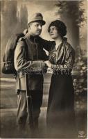 Első világháborús magyar katona kedvesével / WWI K.u.k. Hungarian soldier with his love, Hungaria photo (Rb)