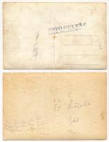 1954 Orosháza, Országos Lovasbajnokság résztvevője ugrat a lovával. Foto Gulyás, Alag. - 2 db fotó /...