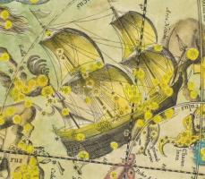 Andreas Cellarius (1596-1665) Haemispharium Stellatum Australe Antiquum - Az ókori déli csillagfélte...