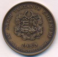 Bognár György (1944-) 1989. "MÉE Gyöngyösi Csoport - Aradi Vértanúk / Poeltenberg Ernő" ké...