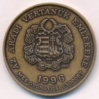 Bognár György (1944-) 1996. "MÉE Gyöngyösi Csoport - Aradi Vértanúk / Schweidel József" br...