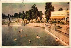 1951 Budapest XIII. Margitsziget Palatinus strand. Művészeti Alkotások N. V. kiadása (gyűrődések / creases)