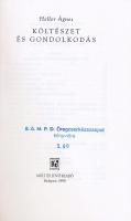 Heller Ágnes: Költészet és gondolkodás. Bp., 1998, Múlt és Jövő. Kiadói papírkötés