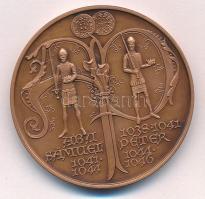 Fritz Mihály (1947-) 1994. "MÉE Székesfehérvár - Aba Sámuel és Péter" bronz emlékérem (42,...