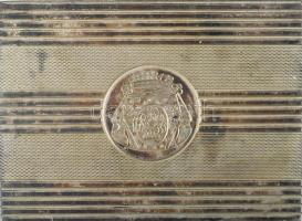 Gróf csíkszentkirályi és krasznahorkai Andrássy Mihály címeres ezüst cigaretta tárcája, belül az 193...