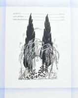 1930 Ribáry Ernő (?-1930) egyedi készítésű emlékkönyve. Nagyméretű, dekoratív bőrkötésű, zsinórfűzés...