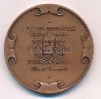 Bozó Gyula (1913-2004) DN "Deák Ferenc a haza bölcse (1803-1876)" kétoldalas bronz emlékér...