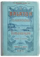 cca 1910 A Balaton és környékének turistatérképe, 1:150,000, rajzolta és metszette: Schubert Ignác, ...