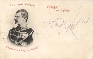 1898 Alexander I. king of Serbia