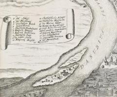 1691 ,,Prospect der Vestung Ofen, wie solche zu sehen von Alt Ofen wehrender Belägerung Anno 1684.&q...