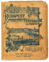 1896 Budapest Székesfőváros tervrajza, és útmutatója, a térkép hátoldalán az Ezredéves Országos Kiál...