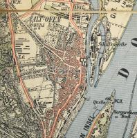 1893-1895 Budapest és környékének katonai térképe, 1:25.000, színes litográfia, Bp., Grill Károly, v...