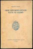 Sárkány József: Gróf Széchenyi István élete és eszméi. Gróf Széchenyi István születésének 150-ik évfordulójára. (A Széchenyi Munkaközösség kiadása 3. szám). Cegléd, 1941, Garab József-ny., 79+(1) p. + 6 t. Egészoldalas, fekete-fehér képekkel illusztrált. Kiadói papírkötés, foltos borítóval, helyenként kissé foltos lapokkal.