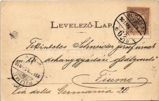 1901 Budapest V. Országház, Parlament, lépcsőház belső. Fénynyomat Divald műintézetéből 121. (EK)