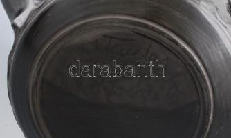 Fazekas István Hajdúszoboszló: Népi tároló doboz. Kavicsolt díszítéssel, jelzéssel, minimális kopott...