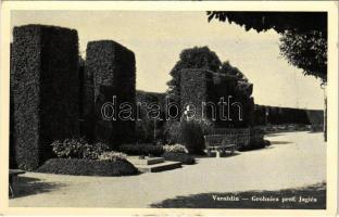 Varasd, Warasdin, Varazdin; Grobnica prof. Jagica / Prof. Jagica sírja / tomb of Prof. Jagica (lyukak / pinholes)