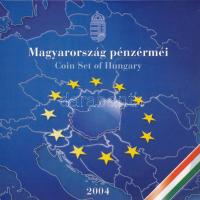 2004. 1Ft-100Ft (8xklf) forgalmi sor szettben, benne 2004. 50Ft "Magyarország az EU tagja" forgalmi emlékérme T:BU patina Adamo FO38