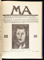 MA. Aktivista művészeti és társadalmi folyóirat. 1-4. köt. Szerk.: Kassák Lajos, Uitz Béla.. Teljes,...