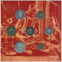 2001. 1Ft-100Ft (7xklf) forgalmi sor dísztokban, "Magyarország pénzérméi" sorozat T:PP pat...