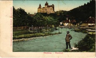 1910 Törcsvár, Törzburg, Bran-Poarta, Bran; vár. Chromophototypie von Jos. Drotleff / castle (EB)