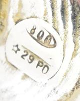 Ezüst(Ag) 3 db kagyló tálka, jelzett, 7,5×4,5 cm, nettó: 29,3 g