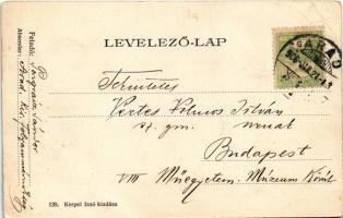 1906 Arad, Andrássy tér, Központi szálloda és kávéház, Lengyel Lőrinc bútorgyára. Kerpel Izsó kiadás...