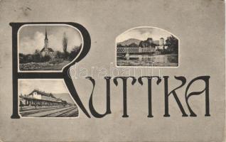 Ruttka with Railway station and bridge