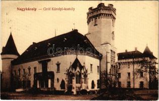 1912 Nagykároly, Carei; Gróf Károlyi kastély. Eigner Simon kiadása / castle (EK)