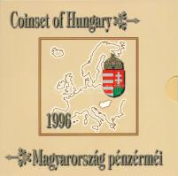 1996. 10f-100Ft (10xklf) forgalmi sor "Magyarország pénzérméi" dísztokban T:BU kis patina  Adamo FO29