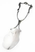 Ezüst(Ag) kóstoló kanál, jelzett, h: 10,5 cm, nettó: 16,2 g