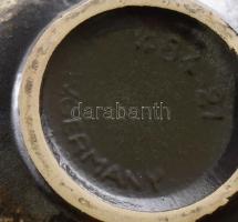 Retro mázas kerámia váza. Kézzel festett, jelzett, hibátlan 22 cm