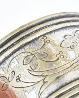 Ezüst(Ag) virágmintás masszív szalvétagyűrű, jelzett, m: 6 cm, nettó: 104,7 g