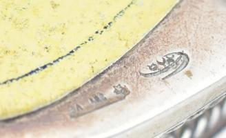 Ezüst(Ag) plasztikus lófej, masszív levélnehezék, m: 6 cm, 104,7 g