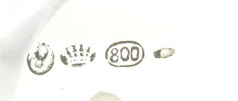 Ezüst(Ag) 3 db oroszlános talpas kerek fűszertartó, jelzett, d: 6 cm, nettó: 116 g