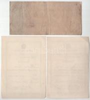 Budapest 1950. 2db névre szóló, kitöltött békekölcsön igazolása a "Rákosi Mátyás Vas és Fémműve...