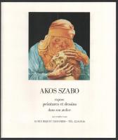 cca 1990 Szabó Ákos (1936- ) grafikus és festőművész francia nyelvű kiállítási prospektusa