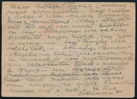 1947 Glatz Oszkár festő által írt levelezőlap