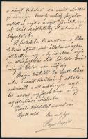 1905 Pozsony-Nagyszombat között építendő motorvonattal kapcsolatos minisztériumi levél
