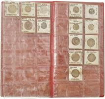 Ausztria ~1200-1550. 14db-os Ag érmetétel meghatározva, benne Friesachi Dénár, Bécsi Fillér, Kreuzer. Fekete műbőr berakóban T:XF,VF Austria ~1200-1550. 14pcs Ag coin lot determined, within Friesach Denar, Pfennig, Kreuzer. In black faux leather holder T:XF,VF